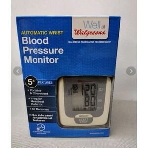 Walgreens Auto Wrist Blood Pressure Monitor Easy One Touch Operation Open Box
